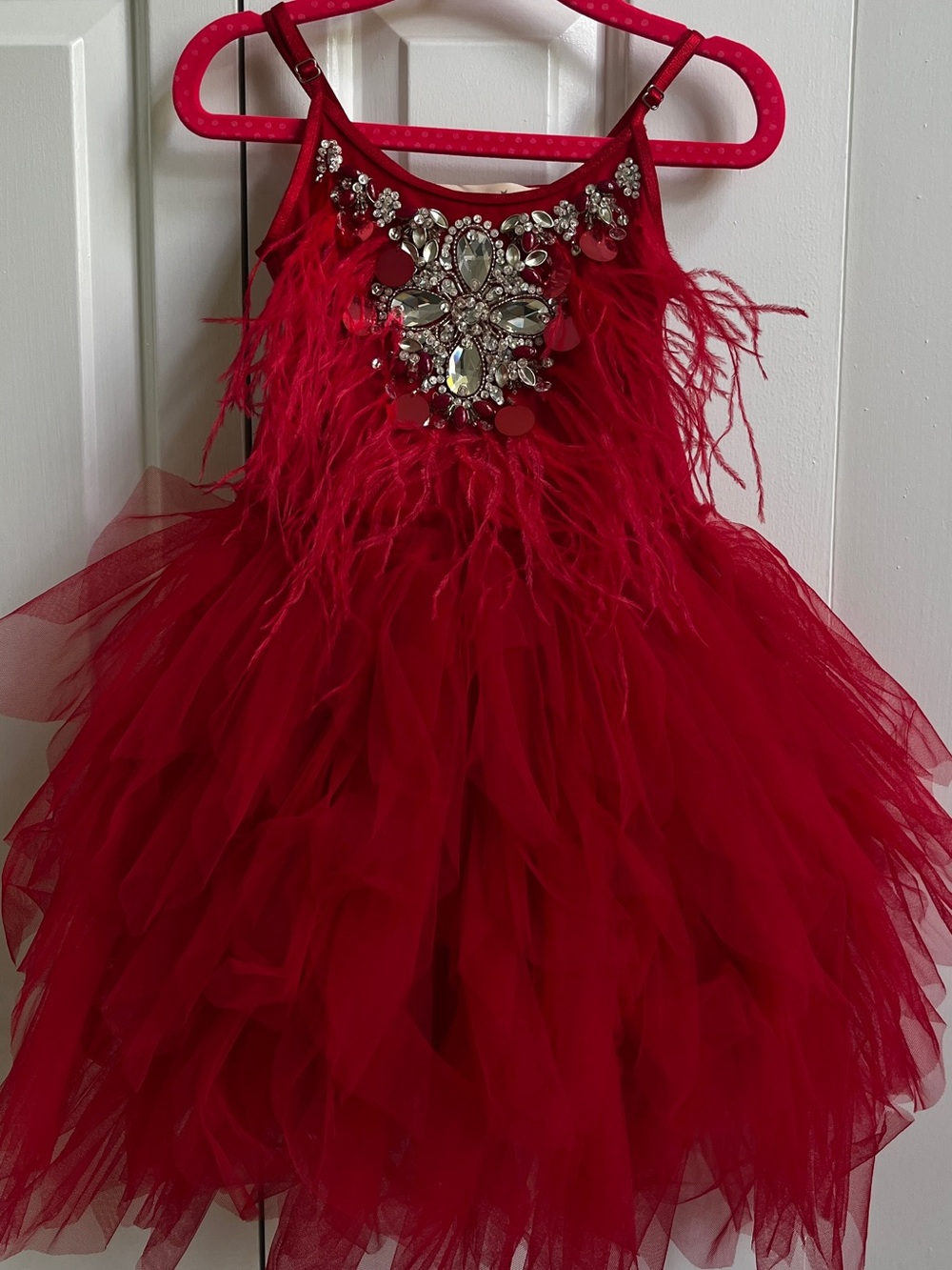 Tutu Du Monde Red Beaded Tulle Dress | Size 2-3